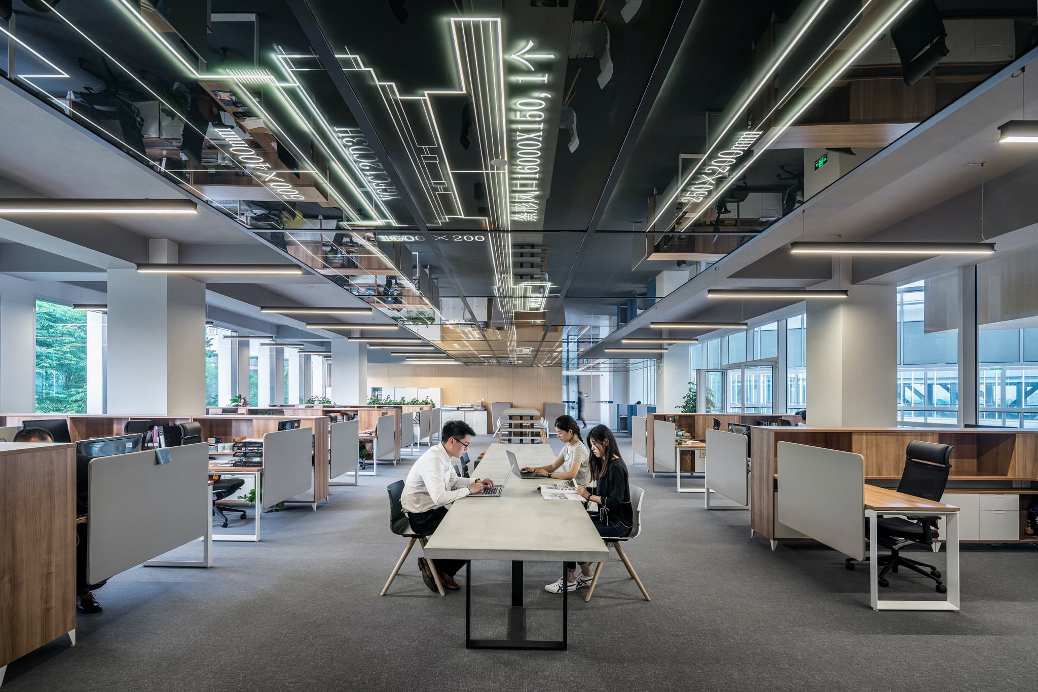 Spacious open-plan office with modern design