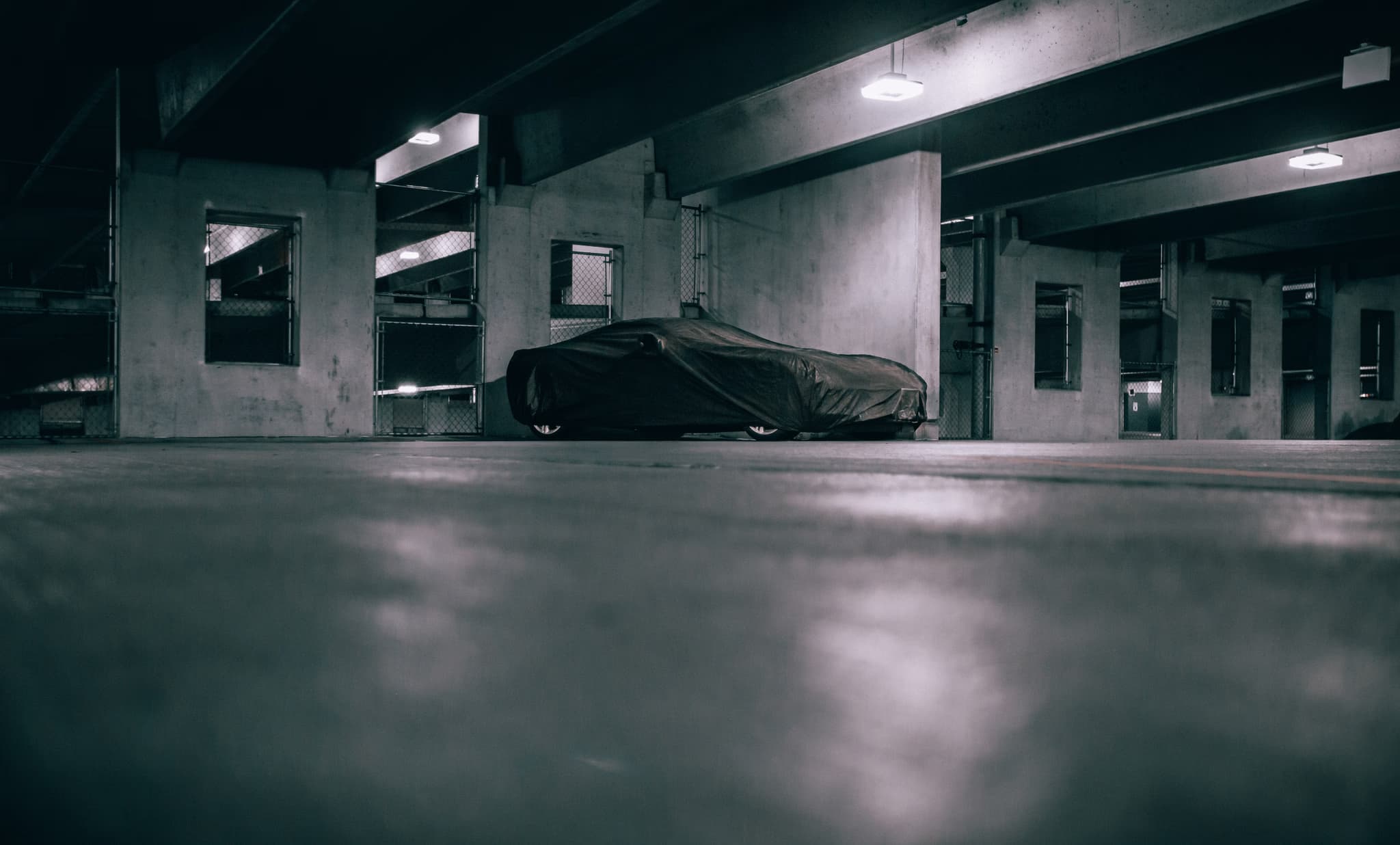 Spacious parking area